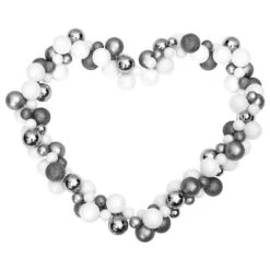 VidaXL Christmas Balls Garland White And Grey 175 Cm Polystyrene -VIDAXL DECOR SHOP image 3 356135