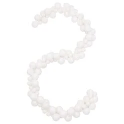 VidaXL Christmas Balls Garland White 175 Cm Polystyrene -VIDAXL DECOR SHOP image 3 356137