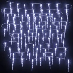 VidaXL Christmas Icicle Light 200 LEDs Cold White 20 M Acrylic PVC 14 VidaXL Christmas Icicle Light 200 LEDs Cold White 20 M Acrylic PVC -VIDAXL DECOR SHOP image 3 356228
