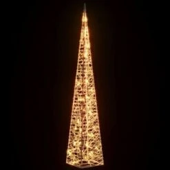 VidaXL Christmas Light Cone 60 LEDs Warm White 120 Cm Acrylic -VIDAXL DECOR SHOP image 3 356283