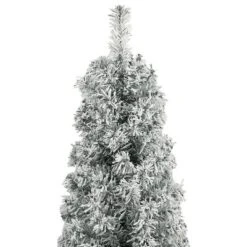 VidaXL Slim Christmas Tree With Stand And Flocked Snow 300 Cm PVC -VIDAXL DECOR SHOP image 3 357687