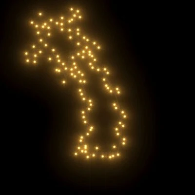 VidaXL Christmas Light Decoration With Spikes Meteor 115 LEDs 89 Cm 5 VidaXL Christmas Light Decoration With Spikes Meteor 115 LEDs 89 Cm - Image 3