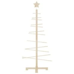 VidaXL Wooden Christmas Tree For Decoration 125 Cm Solid Wood Pine -VIDAXL DECOR SHOP image 3 357989