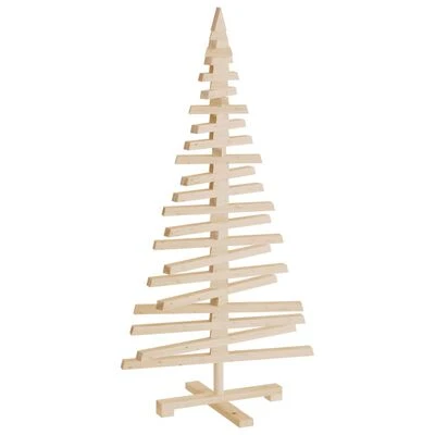 VidaXL Wooden Christmas Tree For Decoration 120 Cm Solid Wood Pine 5 VidaXL Wooden Christmas Tree For Decoration 120 Cm Solid Wood Pine - Image 3
