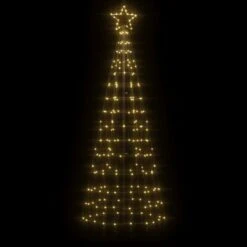 VidaXL Christmas Tree Light With Spikes 220 LEDs Warm White 180 Cm -VIDAXL DECOR SHOP image 3 358100