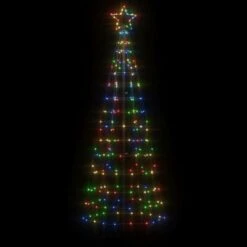 VidaXL Christmas Tree Light With Spikes 220 LEDs Colourful 180 Cm -VIDAXL DECOR SHOP image 3 358102