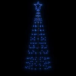 VidaXL Christmas Tree Light With Spikes 220 LEDs Blue 180 Cm 19 VidaXL Christmas Tree Light With Spikes 220 LEDs Blue 180 Cm -VIDAXL DECOR SHOP image 3 358103