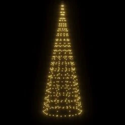 VidaXL Christmas Tree Light On Flagpole 550 LEDs Warm White 300 Cm -VIDAXL DECOR SHOP image 3 358124