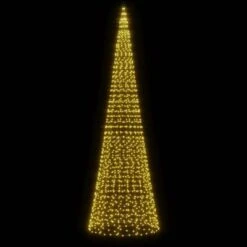 VidaXL Christmas Tree Light On Flagpole 1534 LEDs Warm White 500 Cm -VIDAXL DECOR SHOP image 3 358125