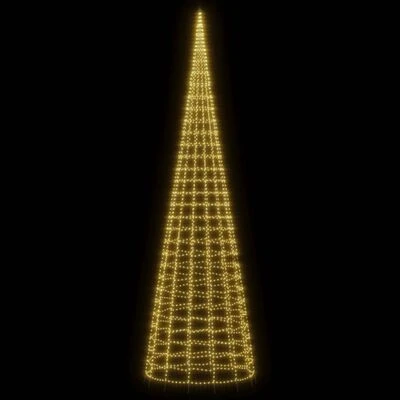VidaXL Christmas Tree Light On Flagpole 3000 LEDs Warm White 800 Cm 5 VidaXL Christmas Tree Light On Flagpole 3000 LEDs Warm White 800 Cm - Image 3