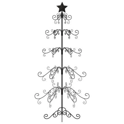 VidaXL Metal Christmas Tree For Decoration Black 150 Cm 5 VidaXL Metal Christmas Tree For Decoration Black 150 Cm - Image 3