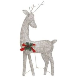 VidaXL Christmas Reindeers 6 Pcs Gold Warm White Mesh -VIDAXL DECOR SHOP image 4 3154246