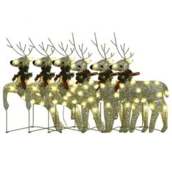 VidaXL Christmas Reindeers 6 Pcs Gold 120 LEDs -VIDAXL DECOR SHOP image 4 3154265