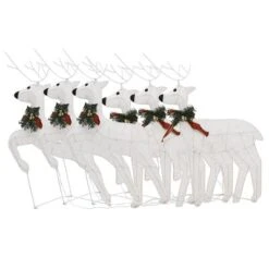 VidaXL Christmas Reindeers 6 Pcs White 120 LEDs -VIDAXL DECOR SHOP image 4 3154271