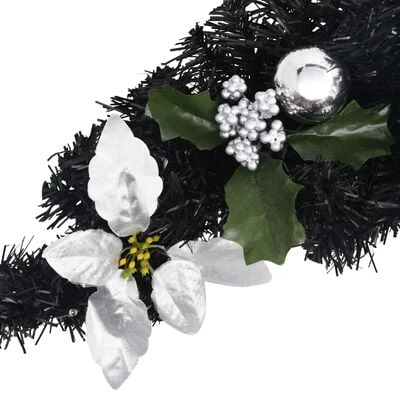 VidaXL Christmas Arch With LED Lights Black 90 Cm PVC 6 VidaXL Christmas Arch With LED Lights Black 90 Cm PVC - Image 4