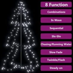 VidaXL Christmas Cone Tree 160 LEDs Indoor And Outdoor 78x120 Cm 17 VidaXL Christmas Cone Tree 160 LEDs Indoor And Outdoor 78x120 Cm -VIDAXL DECOR SHOP image 4 328564