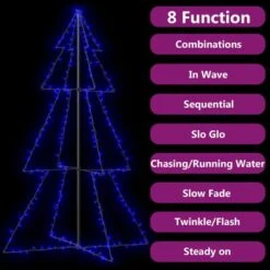 VidaXL Christmas Cone Tree 240 LEDs Indoor And Outdoor 118x180 Cm 17 VidaXL Christmas Cone Tree 240 LEDs Indoor And Outdoor 118x180 Cm -VIDAXL DECOR SHOP image 4 328584