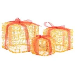 VidaXL Decorative Acrylic Christmas Gift Boxes 3 Pcs Warm White -VIDAXL DECOR SHOP image 4 328790