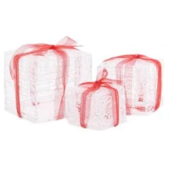 VidaXL Decorative Acrylic Christmas Gift Boxes 3 Pcs Colourful -VIDAXL DECOR SHOP image 4 328793