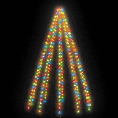 VidaXL Christmas Tree Net Lights With 250 LEDs Colourful 250 Cm 6 VidaXL Christmas Tree Net Lights With 250 LEDs Colourful 250 Cm - Image 4