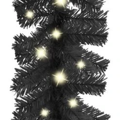 VidaXL Christmas Garland With LED Lights 5 M Black -VIDAXL DECOR SHOP image 4 329189