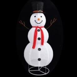 VidaXL Decorative Christmas Snowman Figure LED Luxury Fabric 180cm 13 VidaXL Decorative Christmas Snowman Figure LED Luxury Fabric 180cm -VIDAXL DECOR SHOP image 4 329762
