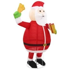 VidaXL Decorative Christmas Santa Claus Figure LED Luxury Fabric 180 Cm -VIDAXL DECOR SHOP image 4 329763
