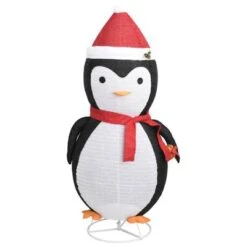 VidaXL Decorative Christmas Snow Penguin Figure LED Luxury Fabric 180cm -VIDAXL DECOR SHOP image 4 329764