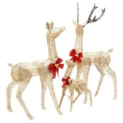 VidaXL Reindeer Family Christmas Decoration Gold 201 LEDs -VIDAXL DECOR SHOP image 4 329770