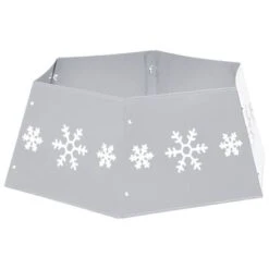 VidaXL Christmas Tree Skirt Silver And White Ø68x25 Cm -VIDAXL DECOR SHOP image 4 331305