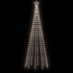 VidaXL Christmas Cone Tree Cold White 310 LEDs 100x300 Cm -VIDAXL DECOR SHOP image 4 343491