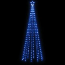VidaXL Christmas Cone Tree Blue 310 LEDs 100x300 Cm -VIDAXL DECOR SHOP image 4 343492