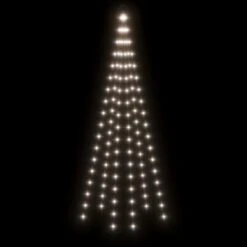 VidaXL Christmas Tree On Flagpole Cold White 108 LEDs 180 Cm 20 VidaXL Christmas Tree On Flagpole Cold White 108 LEDs 180 Cm -VIDAXL DECOR SHOP image 4 343519