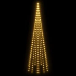 VidaXL Christmas Tree On Flagpole Warm White 310 LEDs 300 Cm -VIDAXL DECOR SHOP image 4 343522