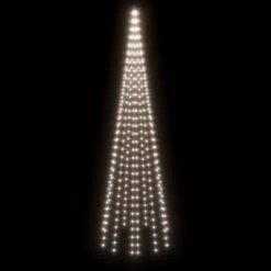 VidaXL Christmas Tree On Flagpole Cold White 310 LEDs 300 Cm -VIDAXL DECOR SHOP image 4 343523