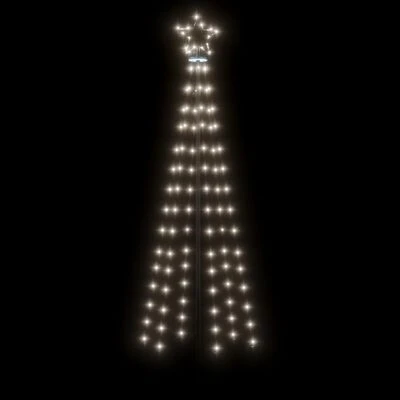 VidaXL Christmas Tree With Spike Cold White 108 LEDs 180 Cm 6 VidaXL Christmas Tree With Spike Cold White 108 LEDs 180 Cm - Image 4