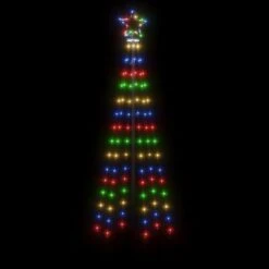 VidaXL Christmas Tree With Spike Colourful 108 LEDs 180 Cm -VIDAXL DECOR SHOP image 4 343552