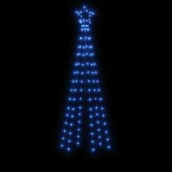 VidaXL Christmas Tree With Spike Blue 108 LEDs 180 Cm -VIDAXL DECOR SHOP image 4 343553