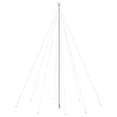 VidaXL Christmas Tree With Spike Warm White 1134 LEDs 800 Cm 6 VidaXL Christmas Tree With Spike Warm White 1134 LEDs 800 Cm - Image 4