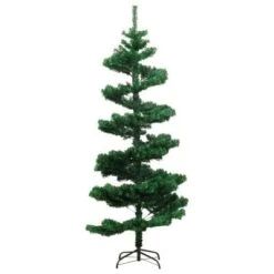 VidaXL Swirl Christmas Tree With Stand And LEDs Green 150 Cm PVC -VIDAXL DECOR SHOP image 4 344650