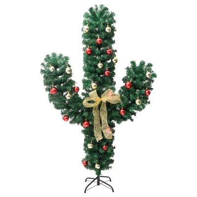 VidaXL Christmas Cactus With Stand And LED Green 150 Cm PVC 6 VidaXL Christmas Cactus With Stand And LED Green 150 Cm PVC - Image 4