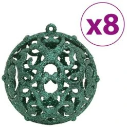 VidaXL Christmas Baubles 100 Pcs Green 3 / 4 / 6 Cm -VIDAXL DECOR SHOP image 4 356101