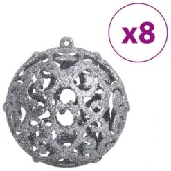 VidaXL Christmas Baubles 100 Pcs Blue And Silver 3 / 4 / 6 Cm -VIDAXL DECOR SHOP image 4 356105