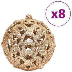 VidaXL Christmas Baubles 100 Pcs Champagne And Brown 3 / 4 / 6 Cm -VIDAXL DECOR SHOP image 4 356107