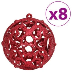 VidaXL Christmas Baubles 100 Pcs Wine Red 3 / 4 / 6 Cm -VIDAXL DECOR SHOP image 4 356108