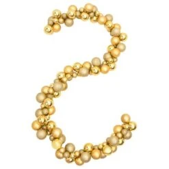 VidaXL Christmas Balls Garland Gold 175 Cm Polystyrene 22 VidaXL Christmas Balls Garland Gold 175 Cm Polystyrene -VIDAXL DECOR SHOP image 4 356131