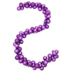 VidaXL Christmas Balls Garland Purple 175 Cm Polystyrene -VIDAXL DECOR SHOP image 4 356141