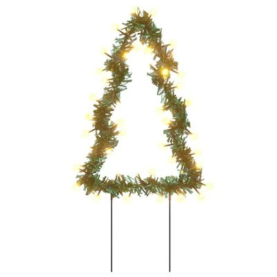 VidaXL Christmas Light Decorations With Spikes 3 Pcs Tree 50 LEDs 30 Cm 6 VidaXL Christmas Light Decorations With Spikes 3 Pcs Tree 50 LEDs 30 Cm - Image 4