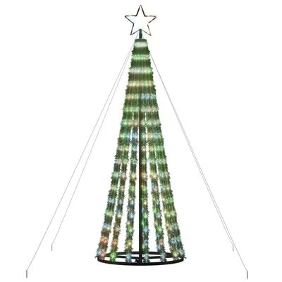 VidaXL Christmas Tree Light Cone 275 LEDs Colourful 180 Cm 6 VidaXL Christmas Tree Light Cone 275 LEDs Colourful 180 Cm - Image 4