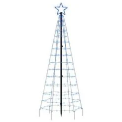 VidaXL Christmas Tree Light With Spikes 220 LEDs Blue 180 Cm 20 VidaXL Christmas Tree Light With Spikes 220 LEDs Blue 180 Cm -VIDAXL DECOR SHOP image 4 358103